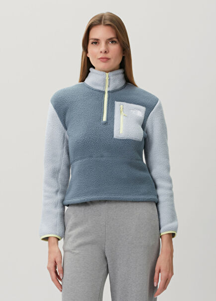 Yumiori Grey Quarter Zip Fleece Jacket