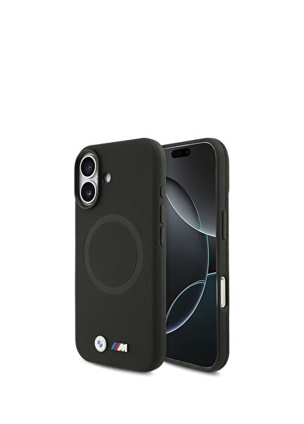 iPhone 17 M Logo Perforated M Design Black Magsafe Compatible Phone Case