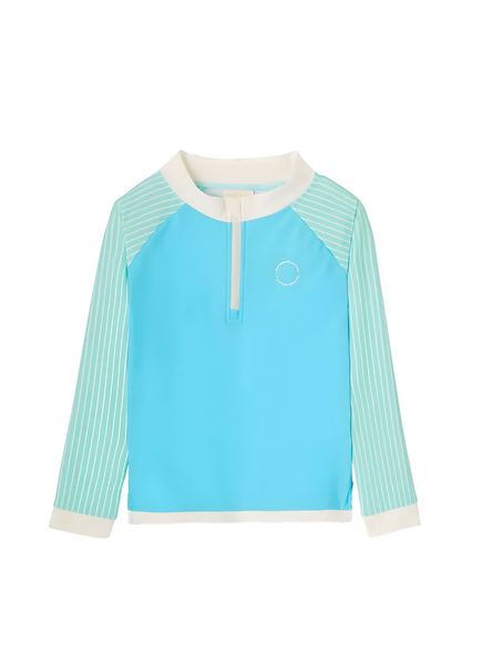 Blue Striped Mavi UV Korumalı Uzun Kollu Erkek Çocuk Tişört Mayo 