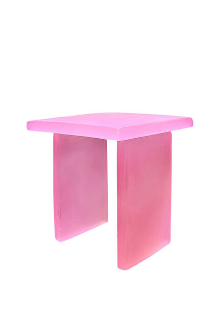 TT Pink Glass Side Table