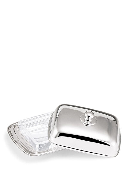 Dikdörtgen Kapaklı Gümüş Tereyağlık