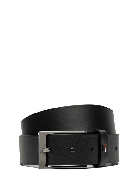Black Men's Leather Belt