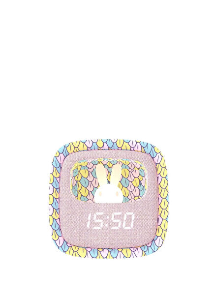 Mermaid Patterned Rabbit Night Light & Desktop Clock