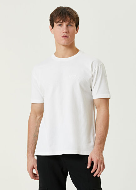 Haruka Beyaz Baskılı Oversized T-shirt