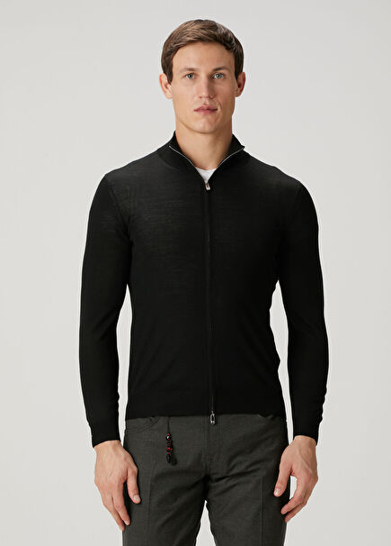 Siyah Yün Triko Hırka