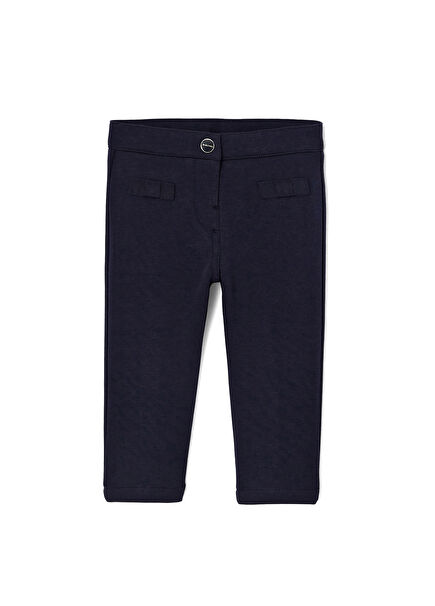 Navy Blue Girl Baby Relaxed Fit Trousers