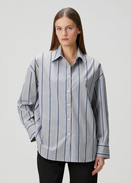 Grey Striped Shirt