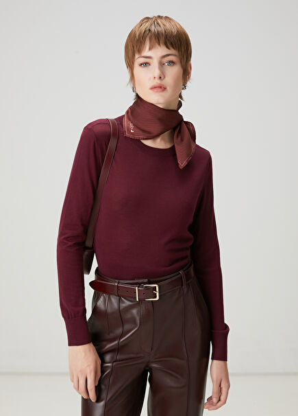 Burgundy Wool Sweater