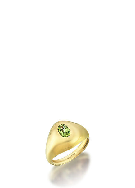 Peridot Taşlı Kadın Altın Yüzük