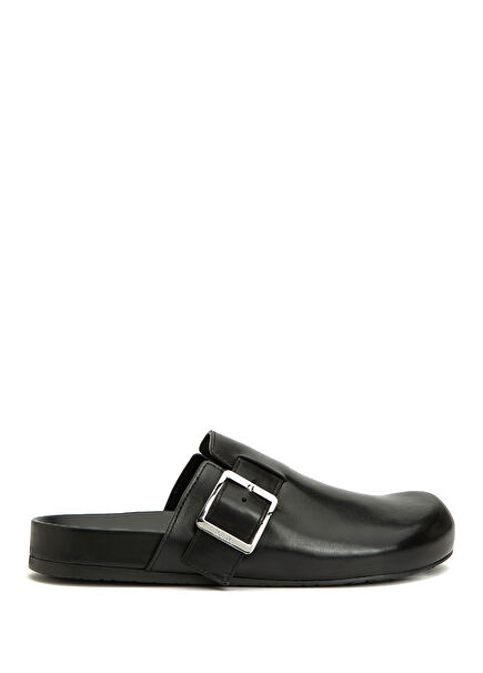 Black Men's Leather Sandals