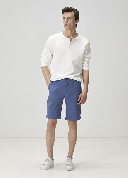 Slim Fit Dark Blue Shorts