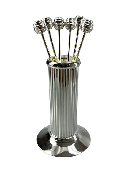 Top Başlı 6lı Gümüş Kaplama Sunum Çubukları