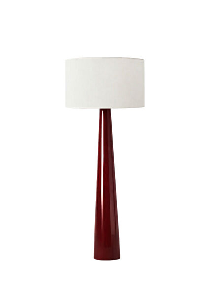 Madonna Burgundy Lacquered Wooden Floor Lamp