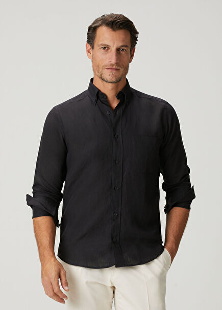 Black Linen Shirt