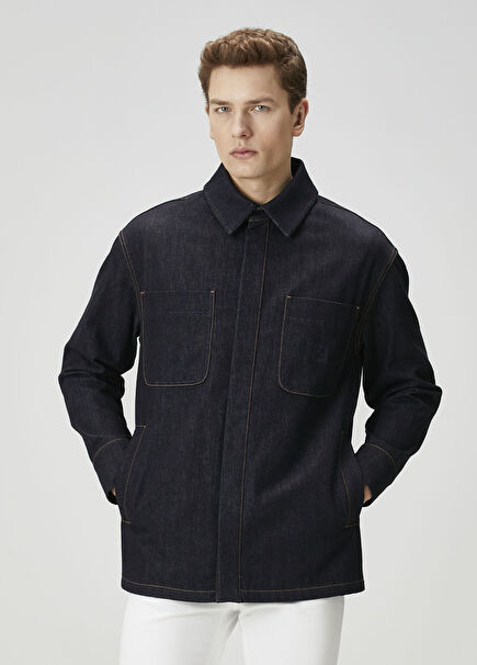 Navy Blue Denim Jacket