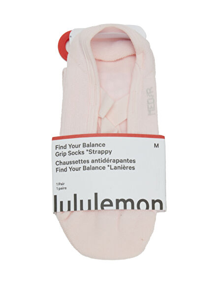 Find Your Balance Pembe Kaymayan Çorap *Strappy