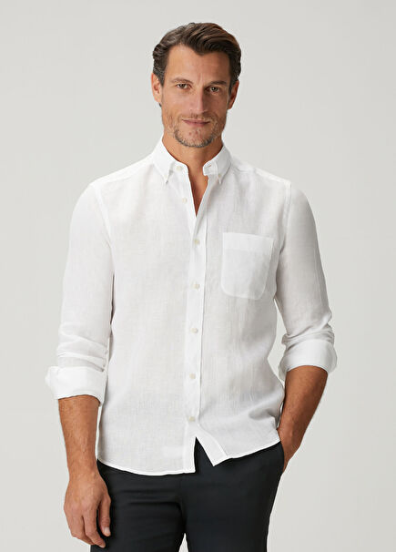 White Linen Shirt