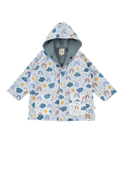 Renkli Kapüşonlu Unisex Çocuk Yağmurluk