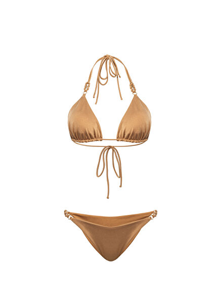 Asha Bronze Women's Triangle Bikini Set