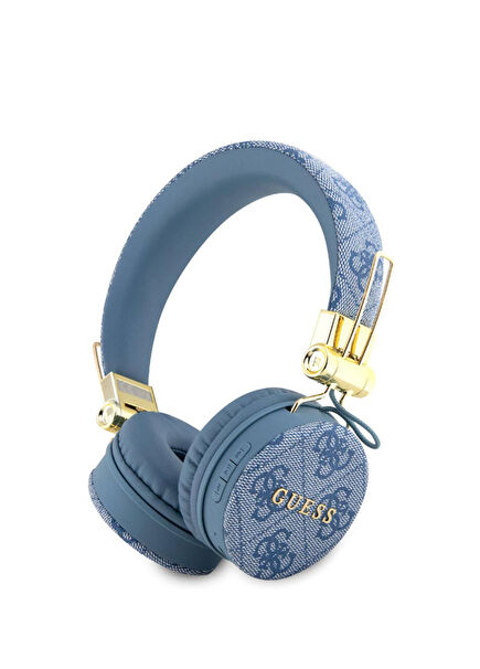 Metal Logo 4G Patterned Blue 5.3 Over-Ear Bluetooth Headphones