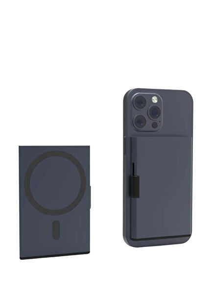 Metal Çöl Titanyum Magsafe Uyumlu Kartlık