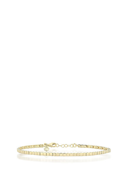 Tiger Charm Square 14K Gold Plated 925K Sterling Silver Women's Bracelet