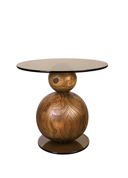 Grandpa Bronze Wood Side Table