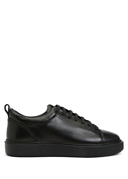 Black Men's Leather Sneakers