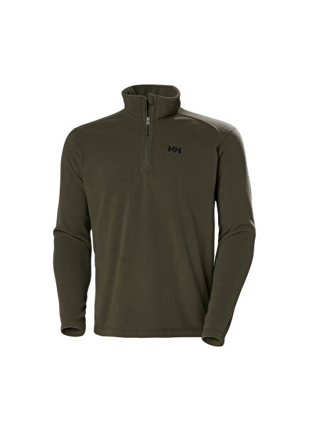 Light Halfzip Green Men's Fleece Sweatshirt