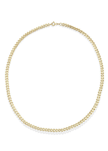 Herringbone 14 Ayar Altın Kadın Kolye