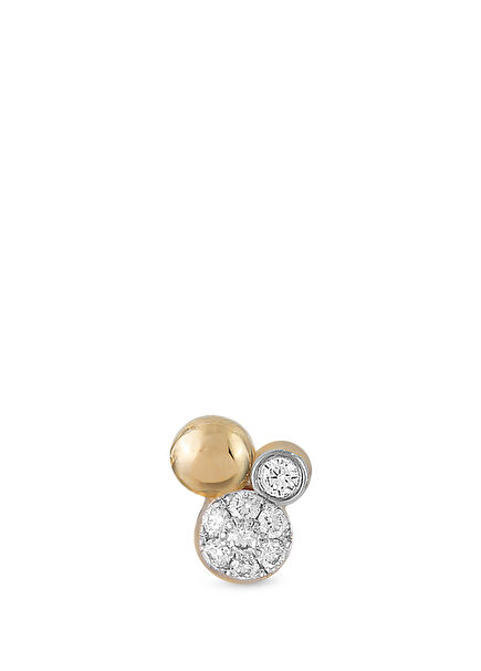 Bubble Trio Kadın Altın Küpe