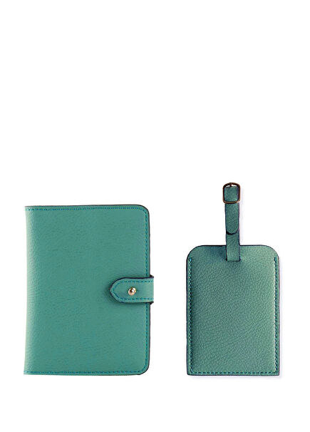 Turquoise Passport Case & Luggage Tag