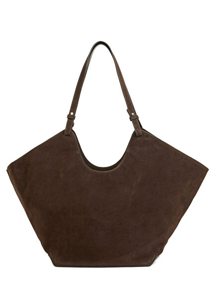 Dahlia Brown Women's Leather Shopping Bag