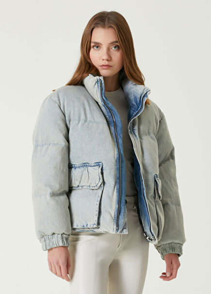 Marla Blue Puffer Denim Jacket