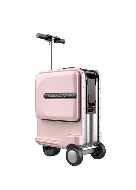 SE3miniT Pink Cabin Size Electric Rideable Scooter Suitcase