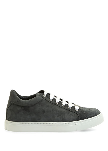 Grey Men's Leather Sneakers