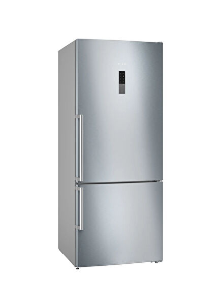 iQ500 526L No-Frost Inox Fridge with Bottom Freezer KG76NCIE0N