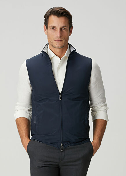 Navy Blue Double-Sided Vest