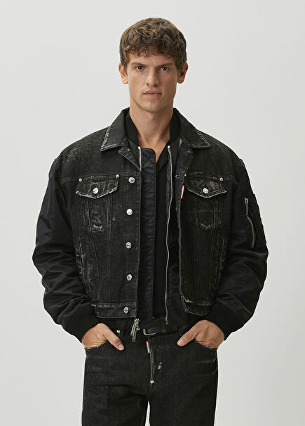 Hybrid Black Denim Jacket