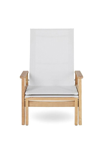 Napoli Teak Ottoman Integrated Lounge Sunbed