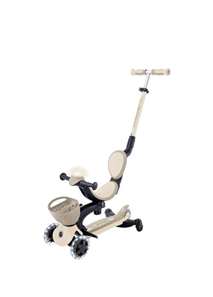Go Up Baby 360 Işıklı Koyu Bej Çok Fonksiyonlu 3 Tekerlekli 15 Ay - 9 Yaş Çocuk Scooter