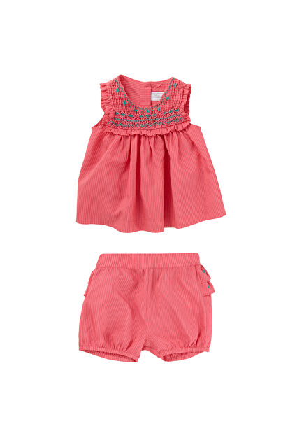 Narçiçeği Kolsuz Tunik ve Bloomer Şort Kız Bebek 2'li Set