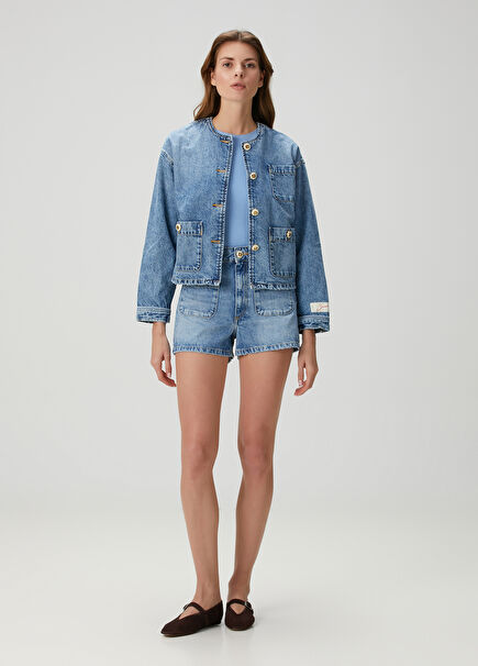 Texas Blue Denim Shorts
