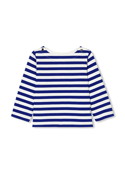 Navy Blue White Striped Long Sleeve Baby Boy Breton T-Shirt