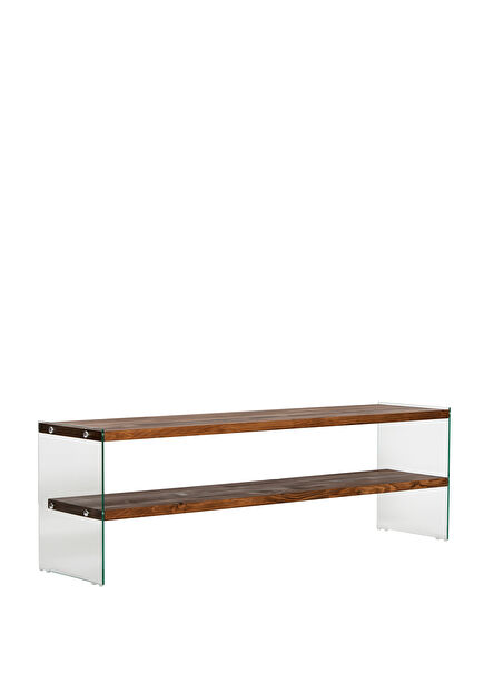 Aqua Massive Solid Walnut TV Stand