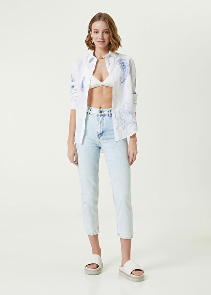 Slim Mom Fit Light Blue Jeans