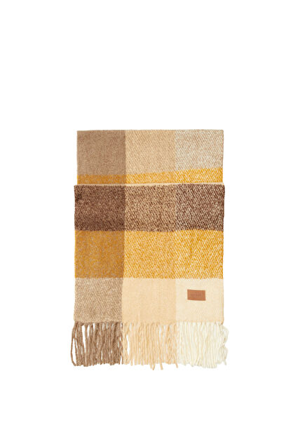 Ekose Desenli Bukle Kadın Atkı