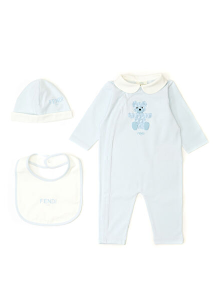 Blue Baby 3-Piece Jumpsuit Set