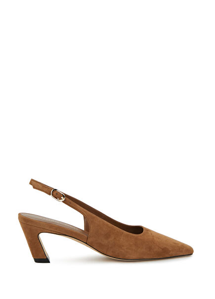Stassi Tan Suede Heels