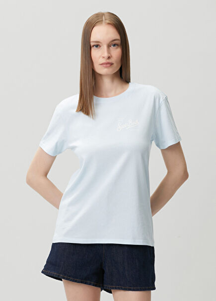 Emilie Mavi Baskılı T-shirt